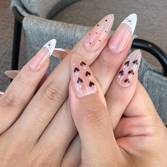 繊細ラメ×シアーピンクベージュ｜大人フェミニンな上品ネイルチップ[na0005]